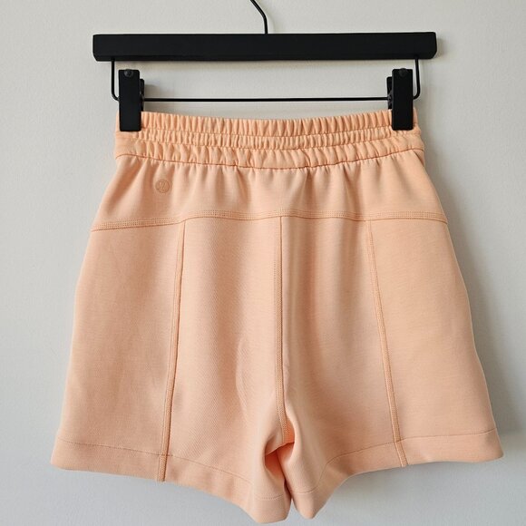 NWT LULULEMON PCHB Peach Bellini Softstreme High Rise 4" Shorts 2 - Picture 4 of 7